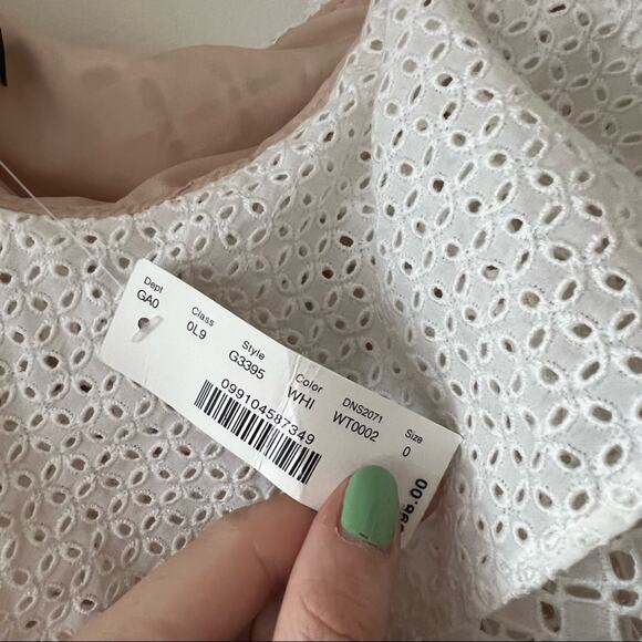 J. Crew White Eyelet One-Shoulder Ruffle Blouse - Picture 5 of 5